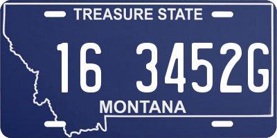 MT license plate 163452G