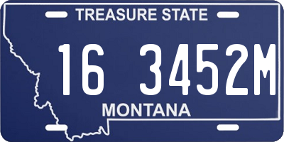 MT license plate 163452M