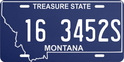 MT license plate 163452S