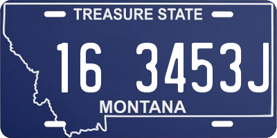 MT license plate 163453J