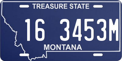 MT license plate 163453M