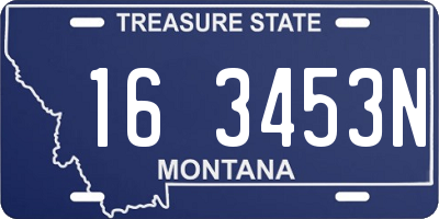 MT license plate 163453N