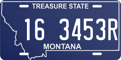 MT license plate 163453R