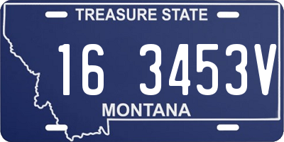MT license plate 163453V