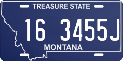 MT license plate 163455J