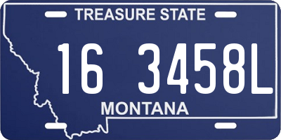 MT license plate 163458L