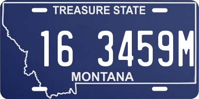 MT license plate 163459M