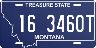 MT license plate 163460T