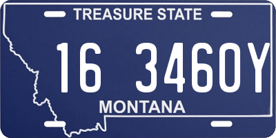 MT license plate 163460Y
