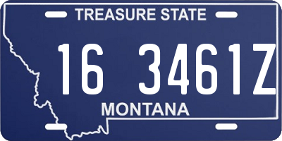 MT license plate 163461Z