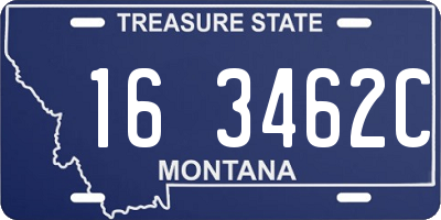 MT license plate 163462C