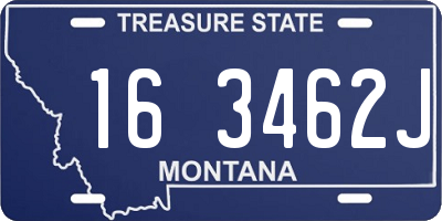 MT license plate 163462J