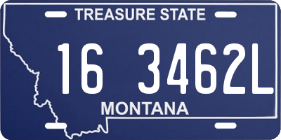 MT license plate 163462L