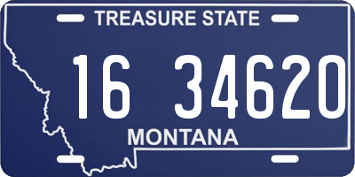 MT license plate 163462O