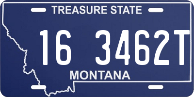 MT license plate 163462T