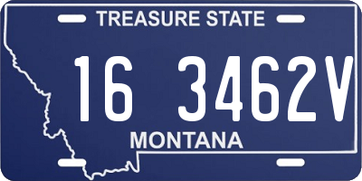 MT license plate 163462V