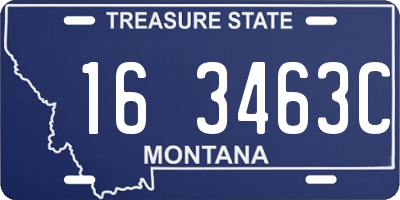 MT license plate 163463C