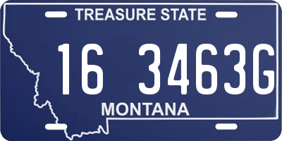 MT license plate 163463G