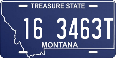 MT license plate 163463T