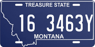 MT license plate 163463Y