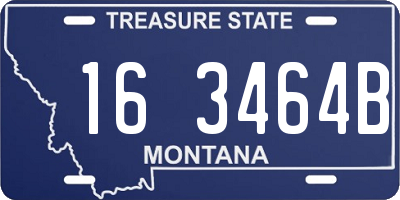 MT license plate 163464B