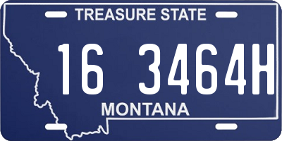 MT license plate 163464H