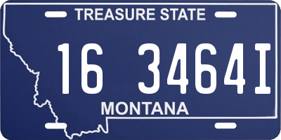 MT license plate 163464I