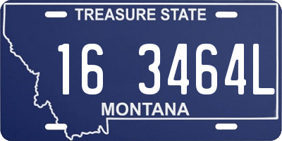 MT license plate 163464L