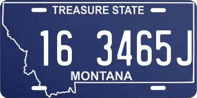 MT license plate 163465J