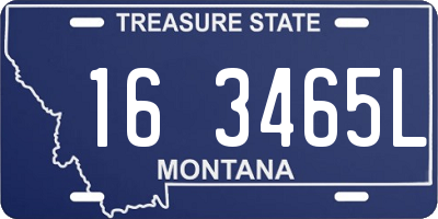 MT license plate 163465L