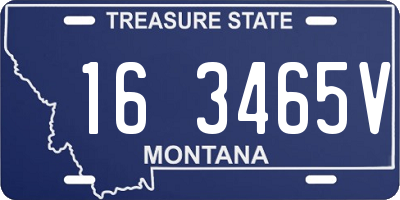 MT license plate 163465V