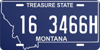 MT license plate 163466H