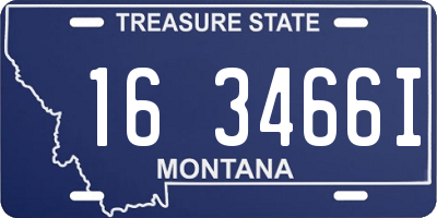 MT license plate 163466I