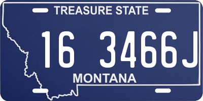 MT license plate 163466J