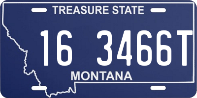 MT license plate 163466T