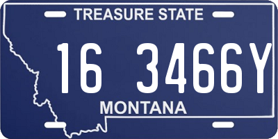 MT license plate 163466Y