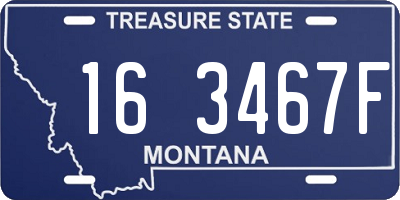 MT license plate 163467F