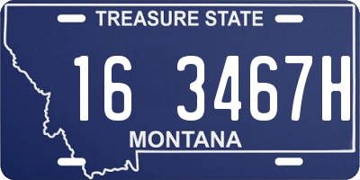 MT license plate 163467H