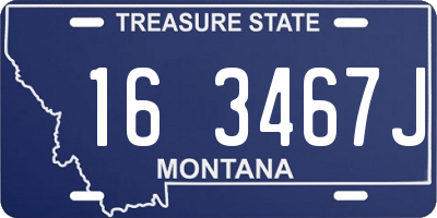 MT license plate 163467J
