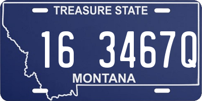 MT license plate 163467Q
