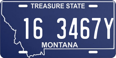 MT license plate 163467Y