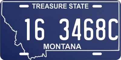 MT license plate 163468C