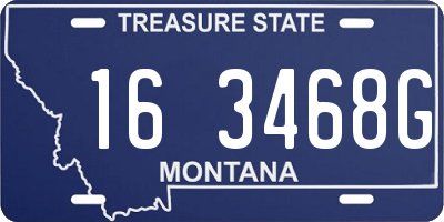 MT license plate 163468G
