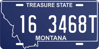 MT license plate 163468T