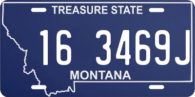 MT license plate 163469J