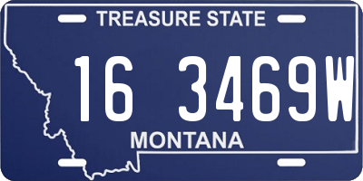 MT license plate 163469W