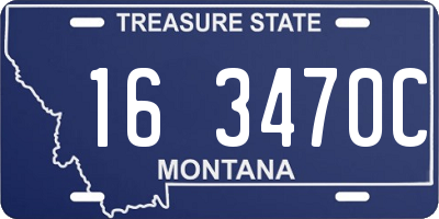 MT license plate 163470C