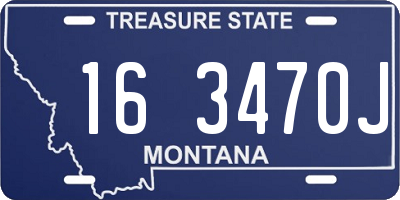 MT license plate 163470J