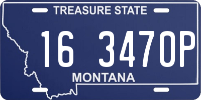 MT license plate 163470P