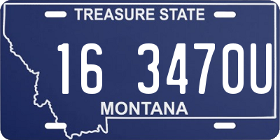 MT license plate 163470U